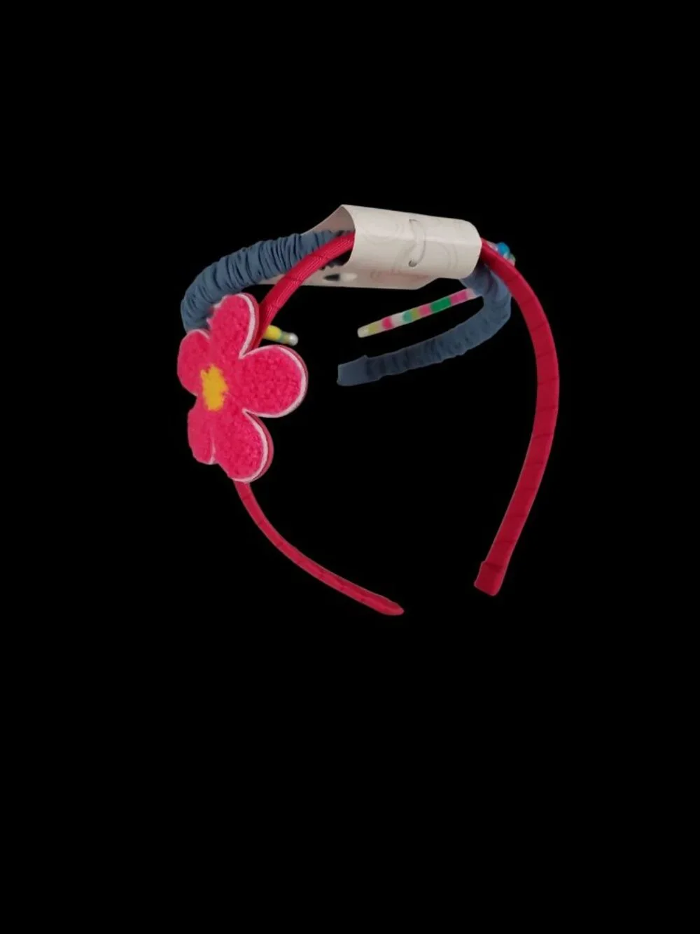 Wonder Nation 3-Piece Girls Headbands – Pink Flower & Beaded Designs